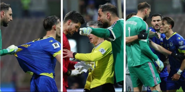 爱游戏下载-图片报：点球大战多纳鲁马“抢走”波黑门将小抄，与对方发生争执